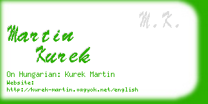 martin kurek business card